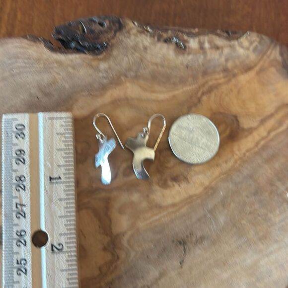 Sterling Silver Cross Earrings - Picture 3 of 4